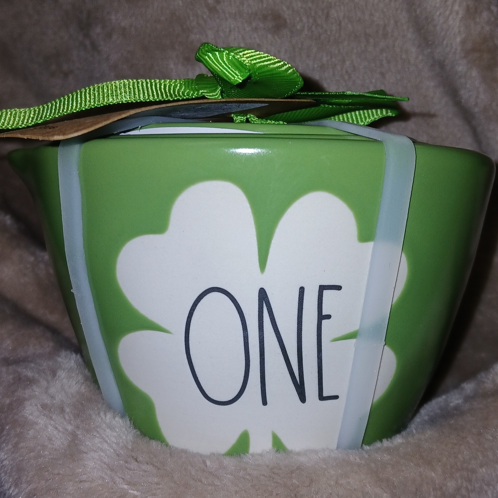 Rae Dunn Green Shamrock ONE Bowl